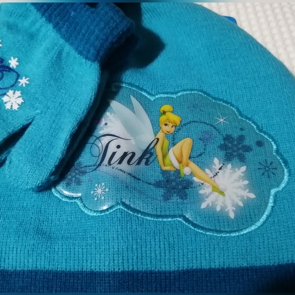*HOST PICK* Disney Fairies Tinkerbell Girls Hat Toque and Gloves NWT Size 4 -6X - Picture 2 of 3
